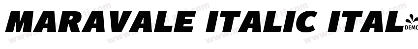 Maravale Italic Ital字体转换